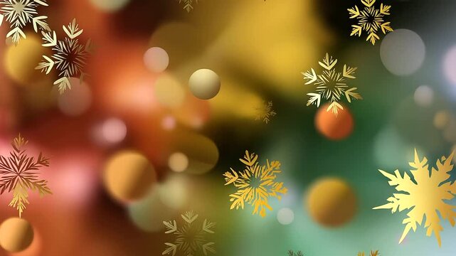 Defocused vector artwork where muted Christmas motifs blend into gradient background, creating smooth, faceless composition, with copy space.