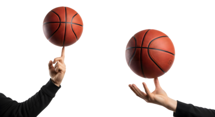 Hands Spinning and Balancing Basketball Tricks