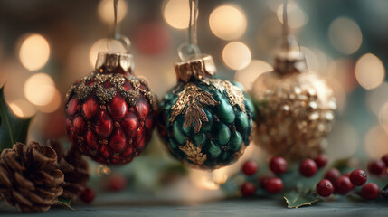 Glimmering Winter Dreams: Elegant Holiday Ornaments Collection