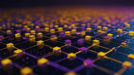 Abstract Digital Network with Interconnected Cubes