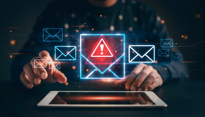 Cybersecurity Email Alert and Phishing Detection Concept