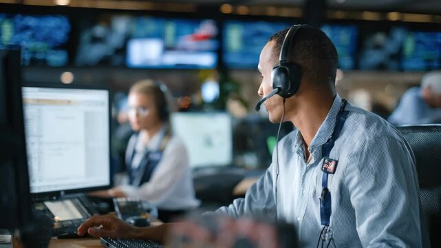 Live operator skillfully manages diverse calls with multitasking ease maintaining professionalism across hospitality medical and legal fields.