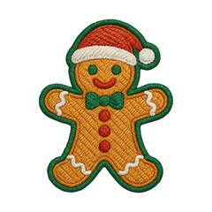 PNG Festive gingerbread man illustration.