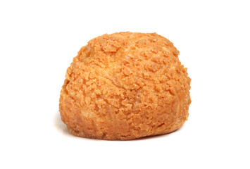 Choux pastry on a white background