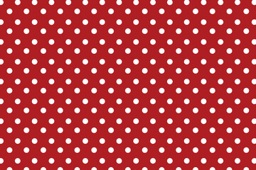Red and White Polka Dot Seamless Pattern Background © Pixiphix