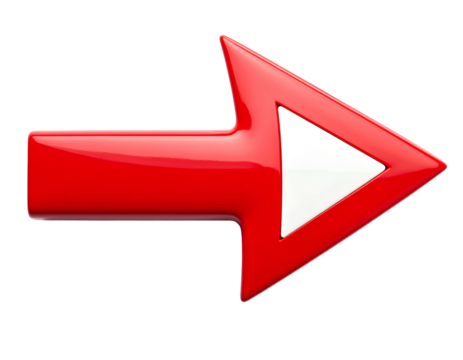 Shiny red arrow on black, pointing right