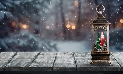 Christmas old retro painted decoration lantern © BillionPhotos.com