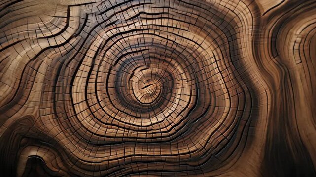 The Core's Secrets: A close-up view reveals intricate details within a tree's core. Each ring speaks of time, growth, and the silent narratives etched by nature.