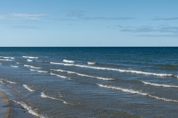 The shoreline of Lake Ontario at Sodus Beach in New York State