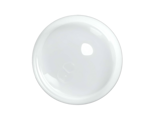 Plain white ceramic dish with liquid inside
