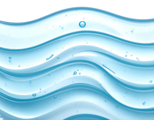 Blue gel swirls with small bubbles