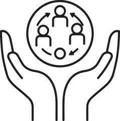 Customer retention icon Editable flat style, illustration icons
