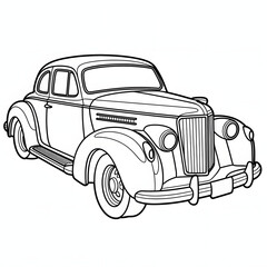Classic Car Coloring Page