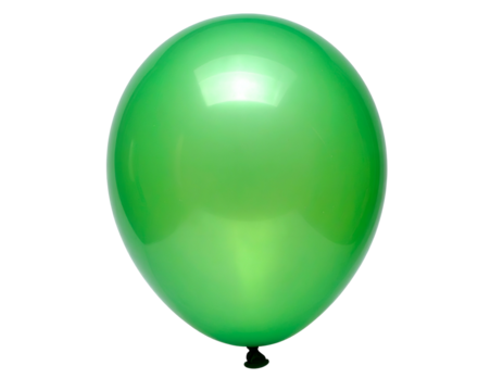 Round, inflated, green, festive, glossy, floating object