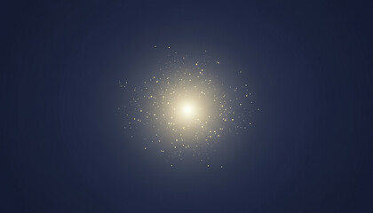 Obraz premium Glowing light burst with scattered particles on dark background creating magical effect