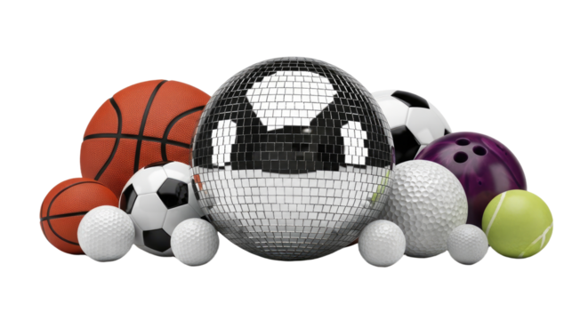 Collection of Various Sports Balls for Recreation and Play 1.