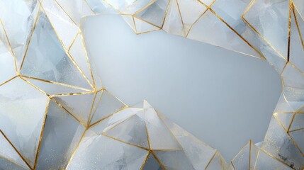 Luxury Abstract Geometric Background with Gold Lines and Soft Light