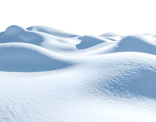 Gentle snow drifts under bright, crisp daylight