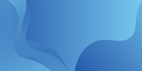 Blue wave paper abstract vector background flat style elegant illustration