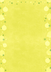 christmas background with ornaments and snowflakes