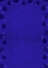 christmas background with ornaments and snowflakes