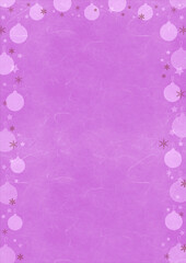 christmas background with ornaments and snowflakes