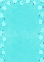christmas background with ornaments and snowflakes