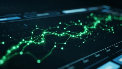 Abstract glowing network connections on digital screen for data visualization - Powered by Adobe