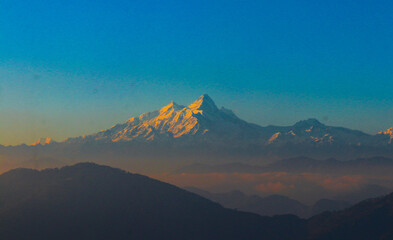 Sunset The Mountains  