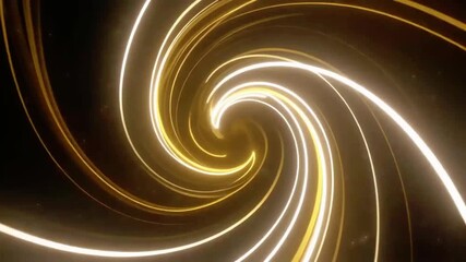 Golden light trails swirling in a mesmerizing vortex creating a dynamic luminous flow that radiates futuristic elegance motion energy and captivating visual depth