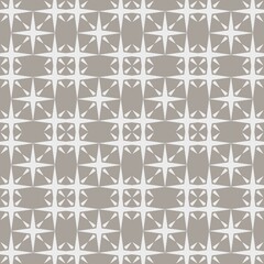 Taupe Gray Geometric Tile Pattern. Seamless geometric pattern
