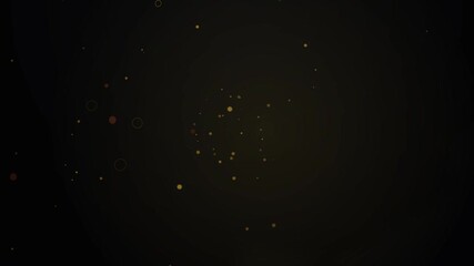 Abstract background with golden particles and bokeh effect, representing a cosmic or magical atmosphere