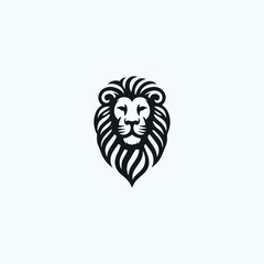 Lion head logo template vector illustration design