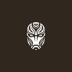 Mask logo template vector illustration design