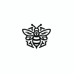 Bee logo template vector illustration design