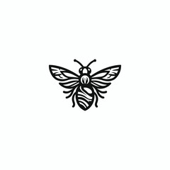 Bee logo template vector illustration design