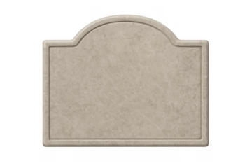 Blank stone plaque offering space for custom text, a versatile template for memorial, street names, or architectural signs