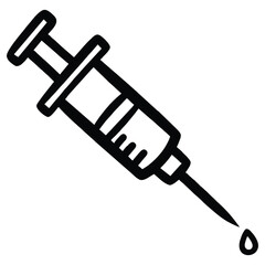 Healthcare syringe drawing offering hope and medical solutions for your project
