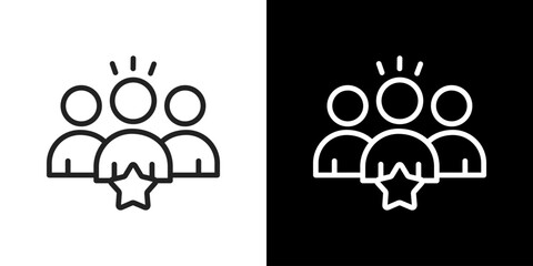 Leadership Icon Line Styles Vector Illustration 