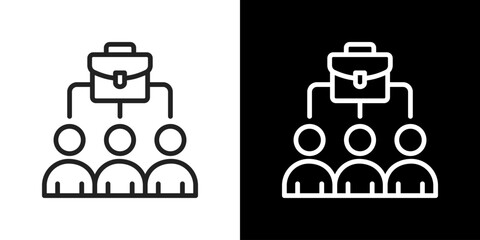 Coworker Icon Line Styles Vector Illustration 