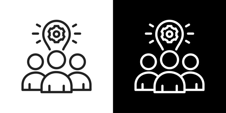 Innovation Team Icon Line Styles Vector Illustration 