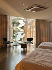 Fototapeta premium hotel room with bed