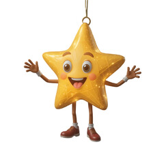 Playful gold shiny ornament smiling with joy near fireplace reindeer donkey frosting snowflake party surprise cosy creativity image media person