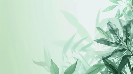 Fototapeta premium Clean Gradient Mint Green to Pure White Background 002