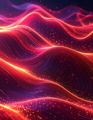 Abstract rendering of glowing, undulating lines