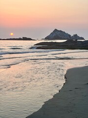 sunset on the beach