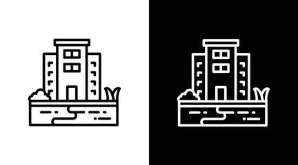 City River  White Icon Set Design