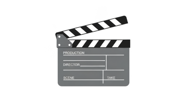Film slate opens ready for production