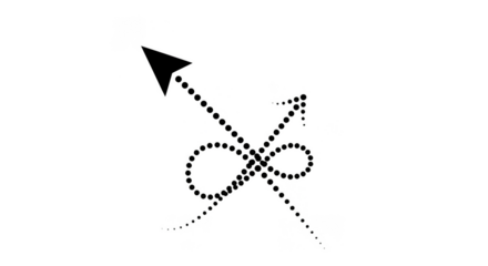 Intertwined arrow maze of cosmic circles