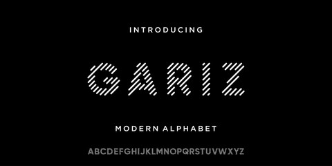 Abstract minimal modern alphabet fonts vector. Thin segment line font, minimalist type for modern futuristic logo. © suneo_99